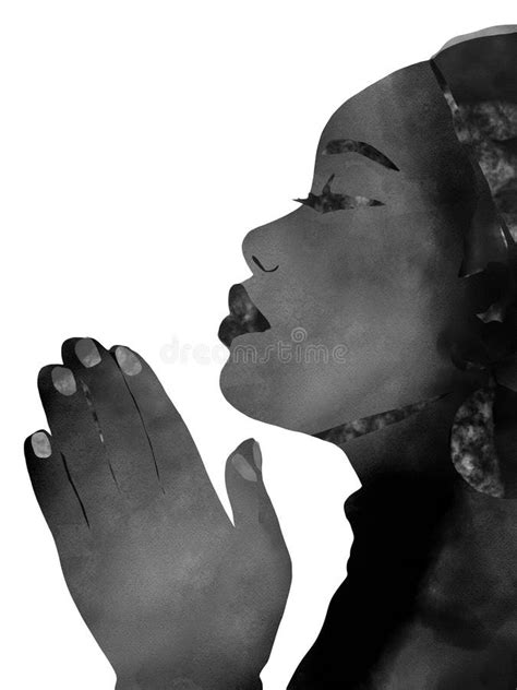 African American Woman Praying Stock Illustrations 47 African