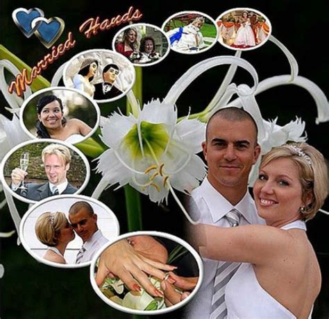 A Wedding Photo Collage With Pictures Of The Bride And Groom In Front