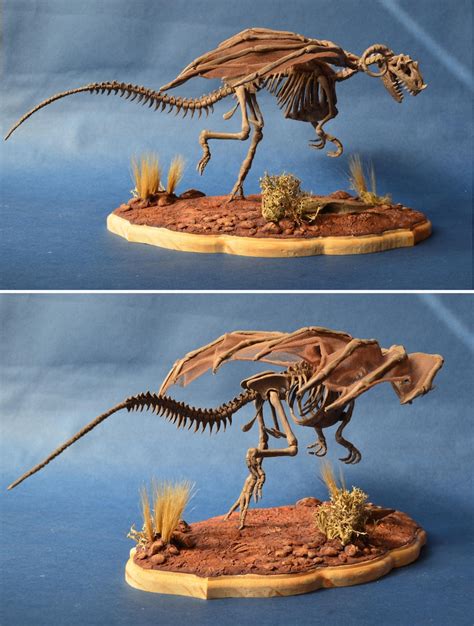 Dragon Skeleton Figurine Sculpture Halloween Decor T Etsy