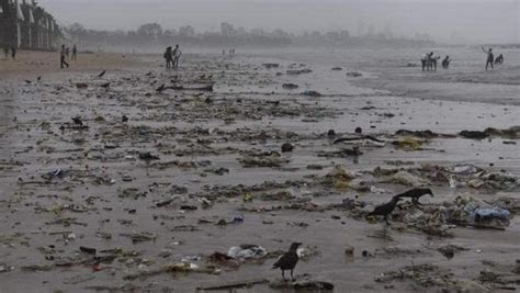 More Than 120 Tons Of Trash Washes Ashore Mumbais Juhu Beach Over Past