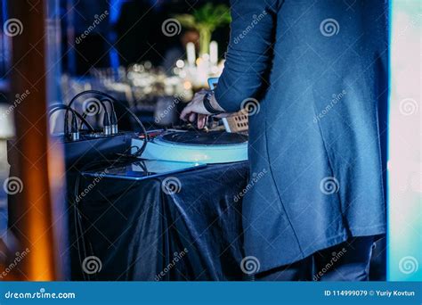 Dj Trance Music Scene Stage Performs Rear Stock Image Image Of Sound