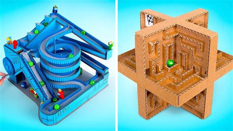 Coolest Diy Marble Labyrinths From Cardboard Enjoy The Game Youtube