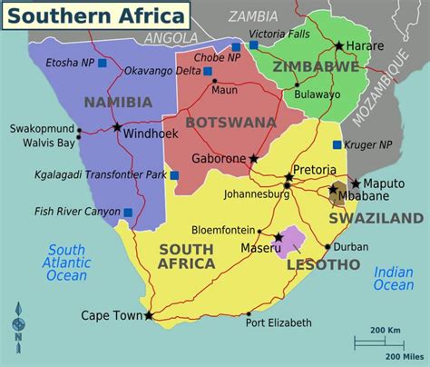Map Of South Africa Regions Political And State Map Of South Africa