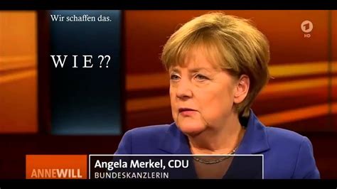Angela Merkel Bei Anne Will Wir Schaffen Das Youtube