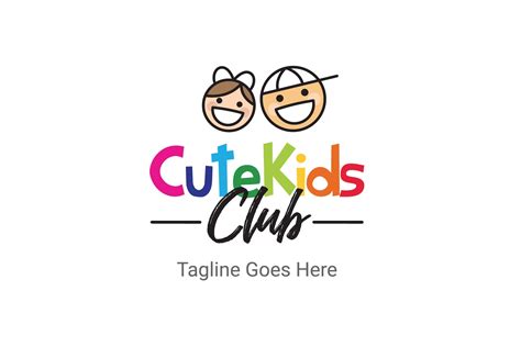 Cute Kids Club Logo Creative Logo Templates ~ Creative Market