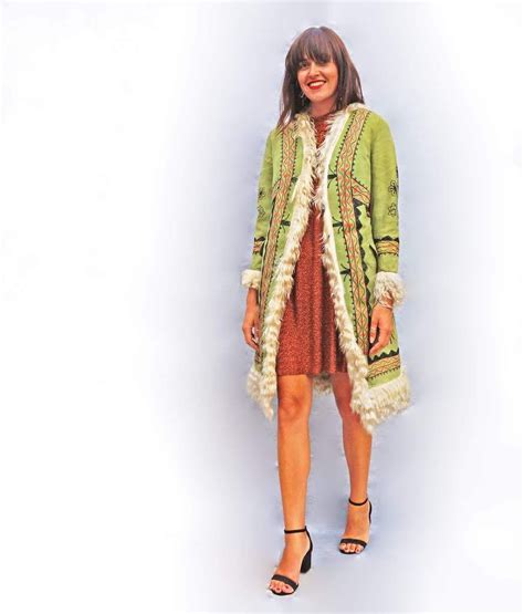 1970s Green Embroidered Afghan Coat Penny Lane Coat Fashion Vintage
