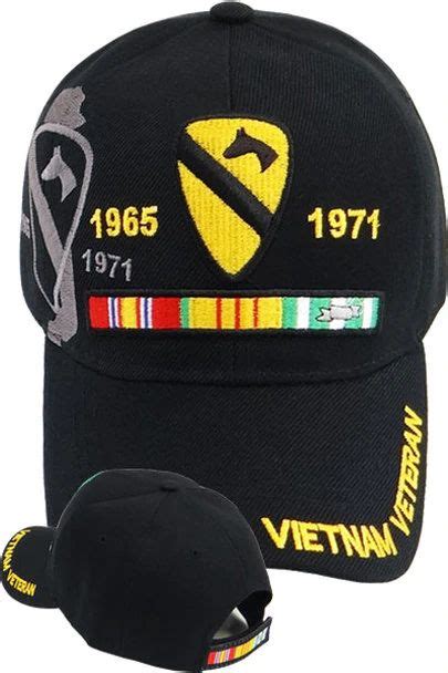 1st Cavalry Vietnam Veteran Shadow Cap Black Vietnam Veterans