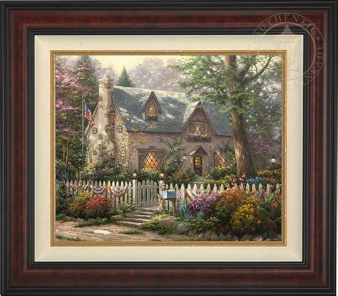Liberty Lane Cottage By Thomas Kinkade Studios 18x24 Canvas Ashley