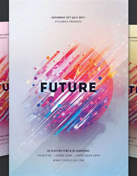 Future Flyer Template Psd Event Poster Design Poster Design Graphic