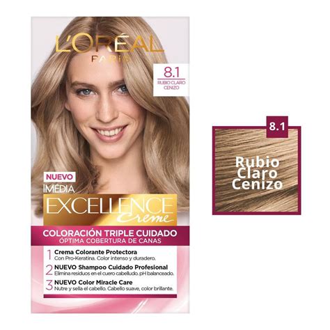 Tinte para cabello L Oréal Imédia Excellence creme 8 1 rubio claro