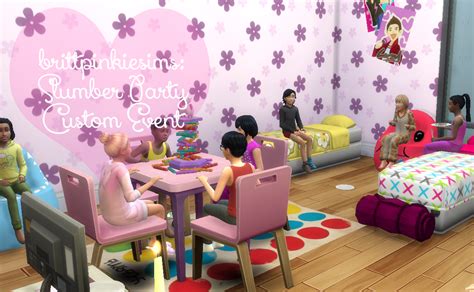 Ts4 Slumber Party Custom Event Mod Sims 4 Blog Sims 4 Mods Sims 4