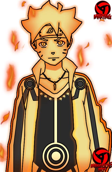 Boruto Kyuubi Mode V2 By Mangekyoarts On Deviantart