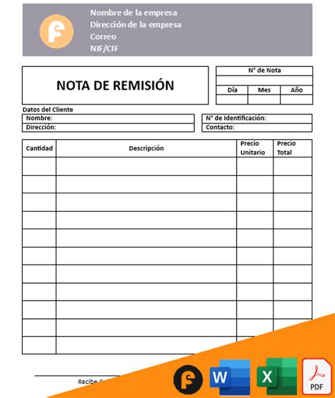 Formato De Nota De RemisiÓn Y Cómo Llenarla 2024