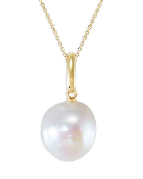 Bloomingdales Cultured Freshwater Baroque Pearl Pendant Necklace In
