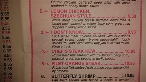 Menu At Ny Chinese Restaurant Clermont 240 Citrus Tower Blvd