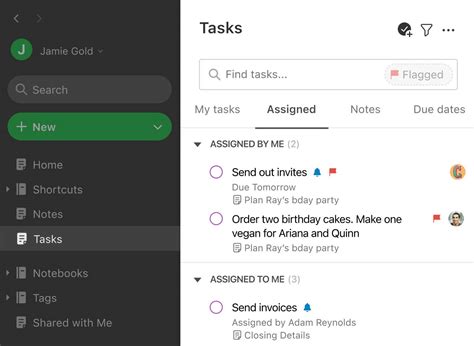 Assign A Task To Someone Evernote Help Learning