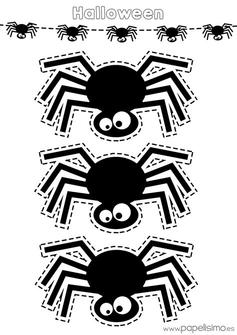 Plantillas de arañas de Halloween Manualidades