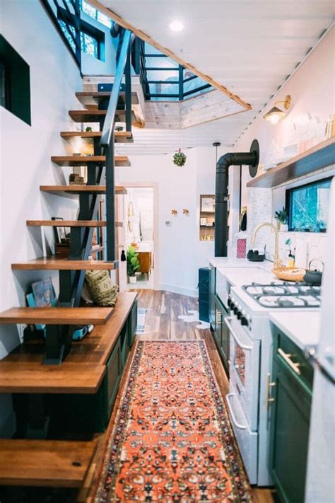 Enjoy A Tiny Vacation In This Retro Two Story Tiny House Built Out Of