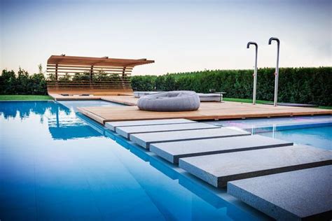 Sunken Swimming Area Lounges Backyard Design Outdoor Design