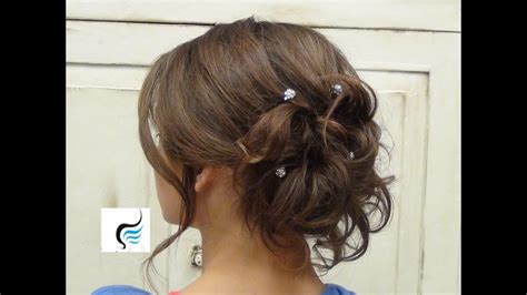 Soft Curled Updo For Long Hair Prom Or Wedding