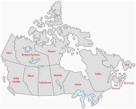 Blank Map Of Canada Provinces And Capitals Secretmuseum