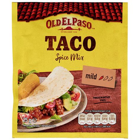 Taco Spice Mix 25g Old El Paso Menyno