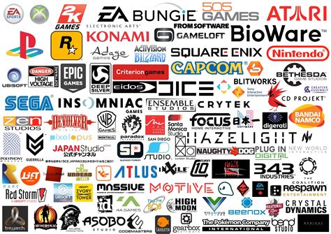 Here Are Most Of Well Known Video Game Studio Logos In The Gaming
