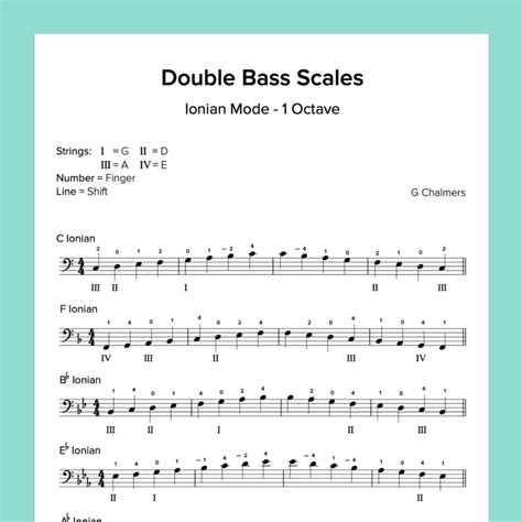 Major Scales For Double Bass Free Pdf — Discover Double Bass