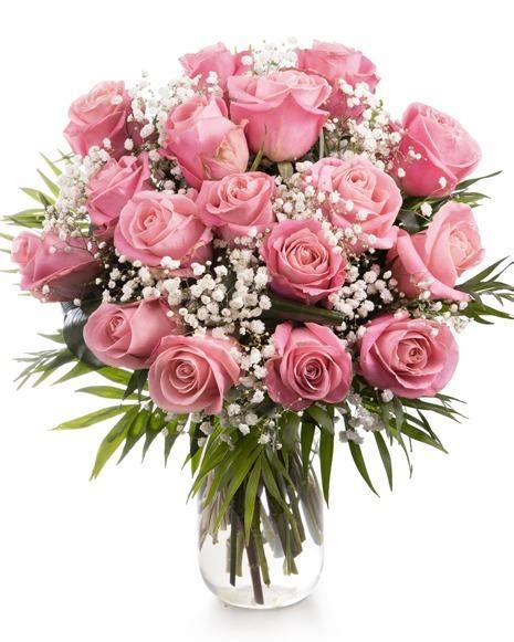 18 Pink Roses Vase Online T And Flowers