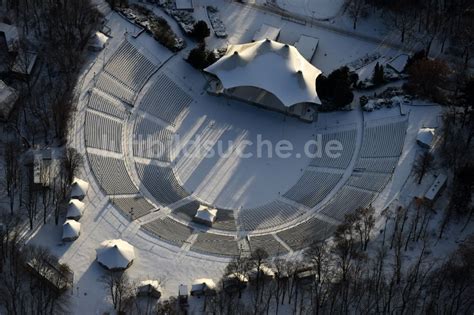 Berlin von oben Winterluftbild Freilichtbühne Kindl Bühne Wuhlheide