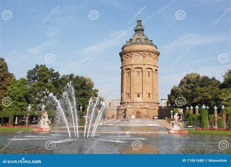 Local Landmark Wasserturm in Mannheim, Germany Stock Photo - Image of
