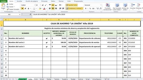 Sistema En Excel Para Administrar Caja De Ahorro Y Préstamo 1 250