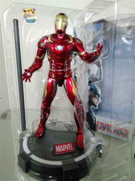 Action Figure Marvel Iron Man Mark Xlvi Mk46 Civil War Zd Toys Led