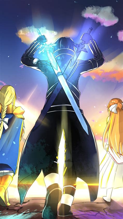 Hình Nền Anime Sword Art Online Alicization Kirito Sword Art Online Kirigaya Kazuto Alice