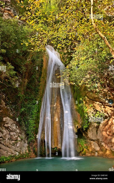 One Of The Waterfalls In Neda Canyon Ileia Messinia Peloponnisos