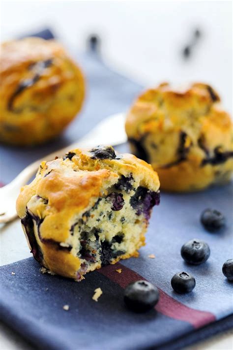 Muffins aux myrtilles et bleu d Auvergne Des petits gâteaux moelleux