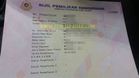 Dokumen penukaran hak milik kenderaan; Cara Tukar Nama Hak Milik Kenderaan Di JPJ