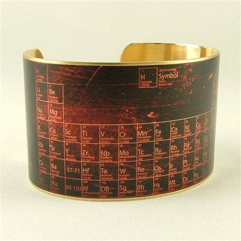 Periodic Table Of Elements Chemistry Handmade Steampunk Etsy Brass