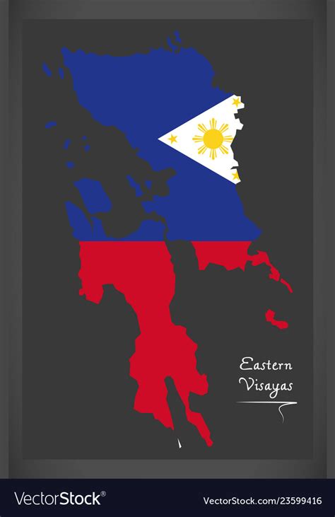 Eastern Visayas Map Philippines Royalty Free Vector Image
