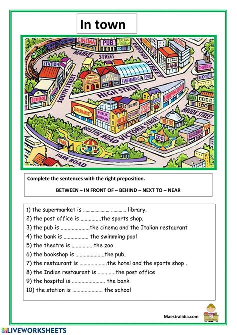 Prepositions Of Place Online Worksheet For Grade 5 You Can Do The