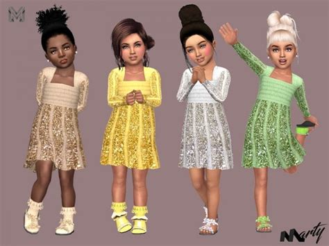 The Sims Resource Toddler Glitter Dress By Martyp • Sims 4 Downloads