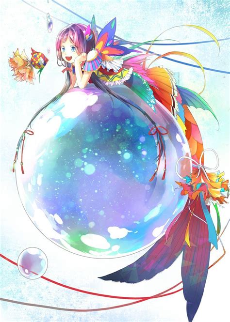 Mermaid Manga Anime Anime Chibi Manga Art Anime Hair Anime Mermaid Mermaid Art Rainbow