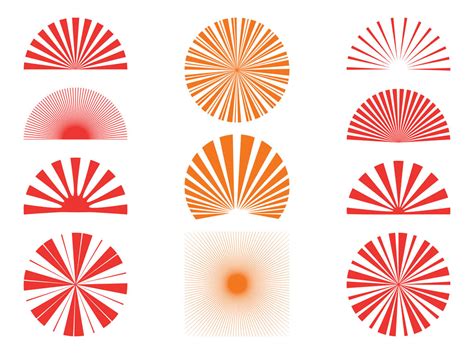 Sunburst Patterns Set Vector Art And Graphics