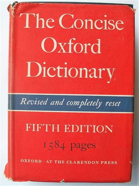 The Concise Oxford Dictionary Engleski Rječnik