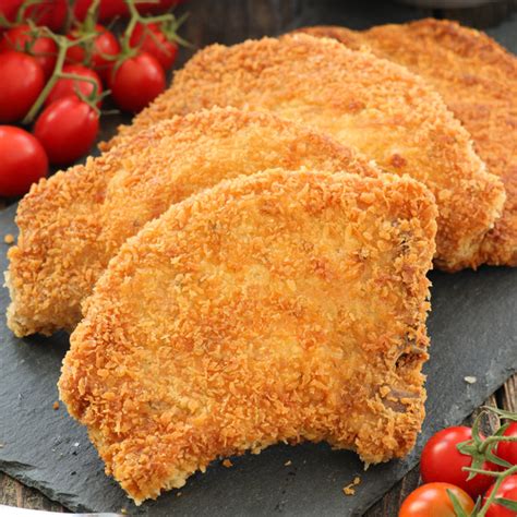 Cover pork chops in flour and adobo mixture. CRISPY FRIED BREADED PORK - Dadas