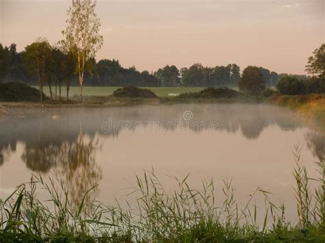 Morning Mist Over The Lake Stock Photo Image Of Landscape 165958332