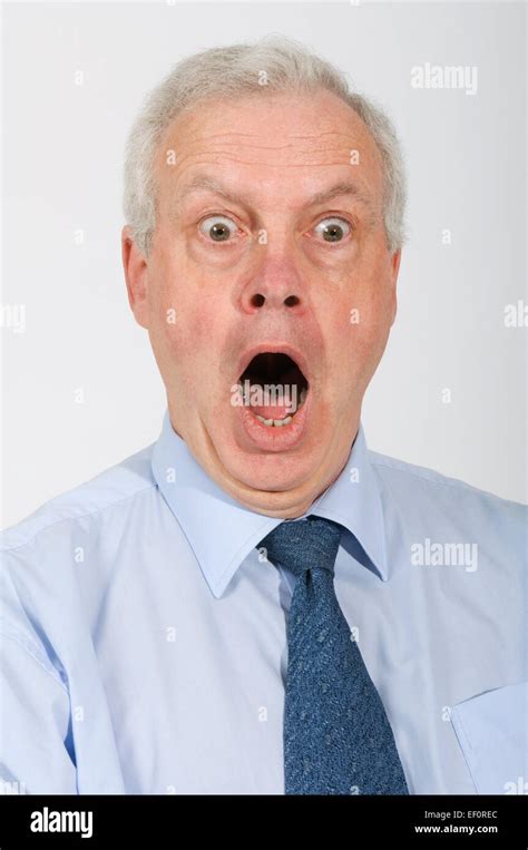 Portrait Of A Shocked Man Stock Photo Alamy