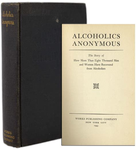 Lot Detail Alcoholics Anonymous Big Book First Edition Fourth
