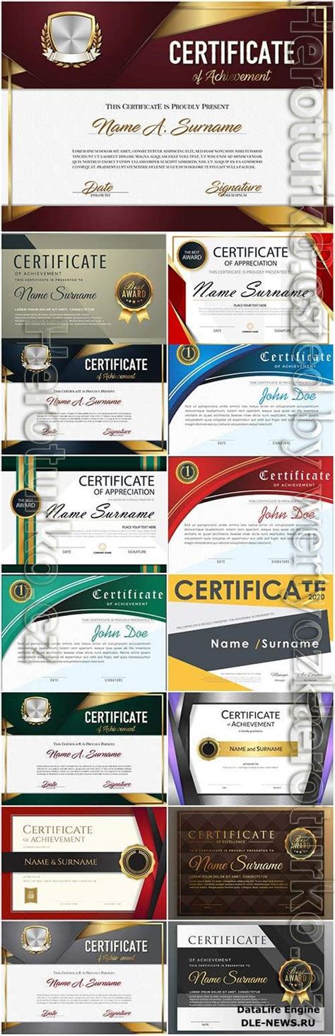 Horizontal Certificates And Diplomas In Vector Heroturko Graphic