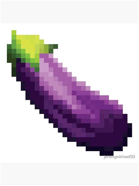 Pixel Eggplant Poster By Jeremymichael93 Redbubble